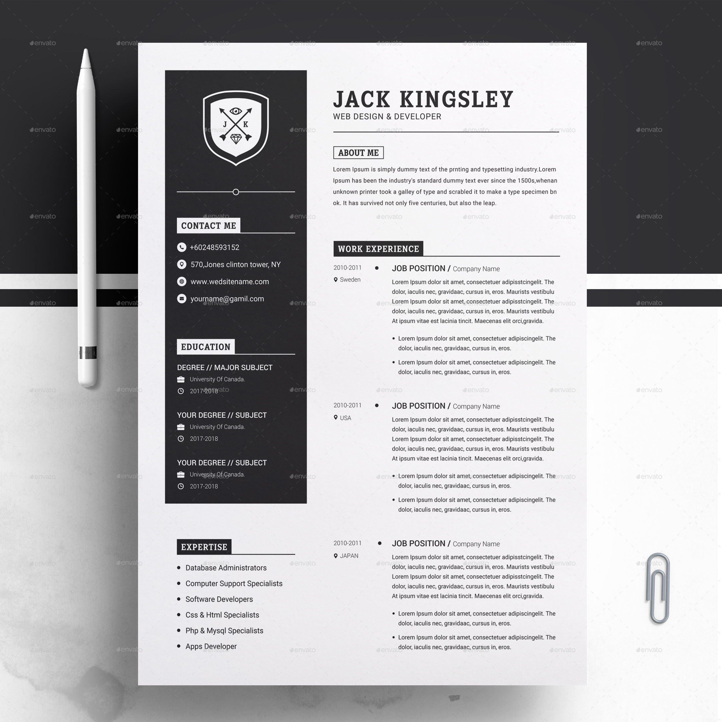 minimalist resume cv template by resumeinventor free minimalist resume template
